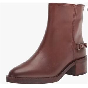 Franco Sarto Women's L-Colt Ankle Boots Whiskey Brown Leather Upper Size 10 NWOB